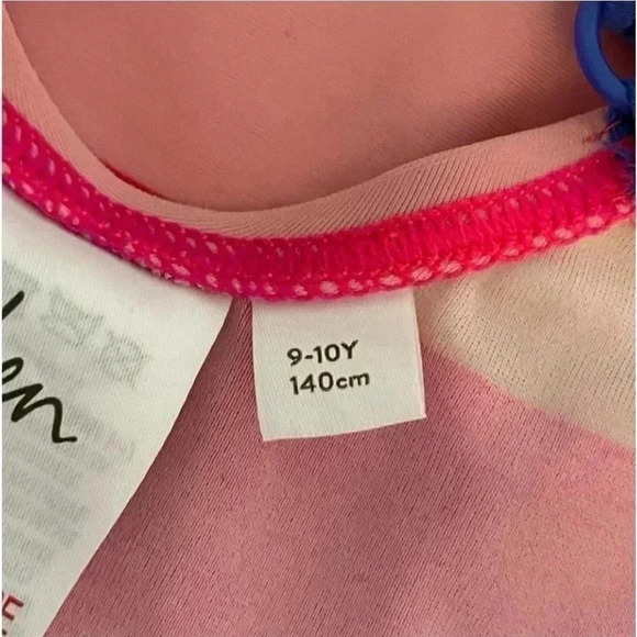 Boden Girls Stripes Criss Cross Back One Piece Bathing Swimming Suit SZ 9/10 - Picture 8 of 9